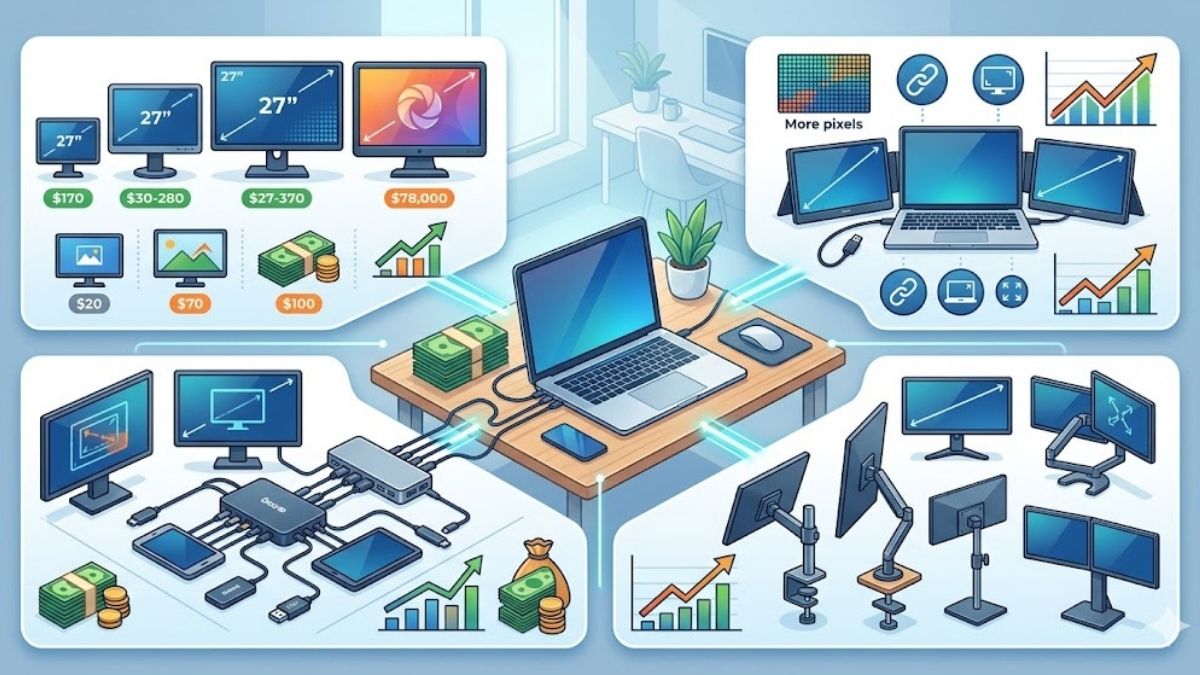 Chi phí dự kiến để setup bộ laptop 3 màn hình