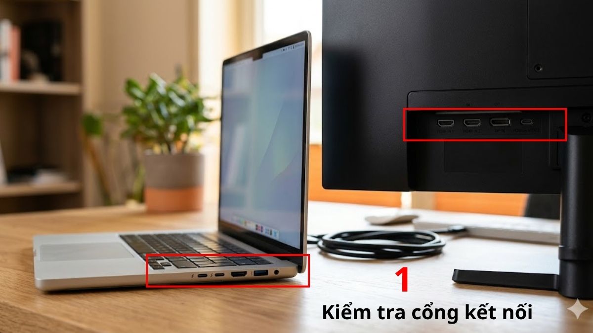 Kiểm tra các cổng kết nối