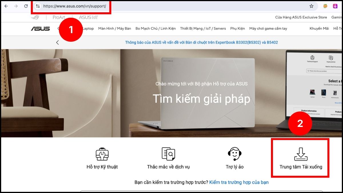 Cài lại driver WiFi cho laptop ASUS bước 1