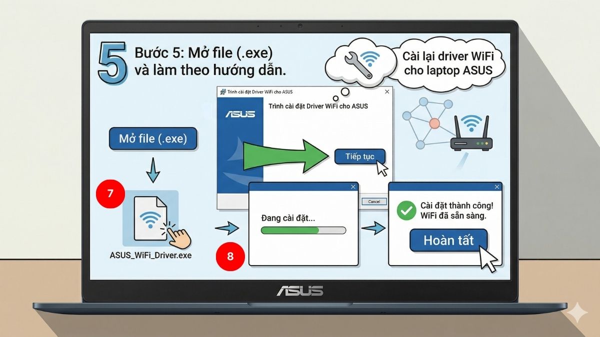 Cài lại driver WiFi cho laptop ASUS bước 5