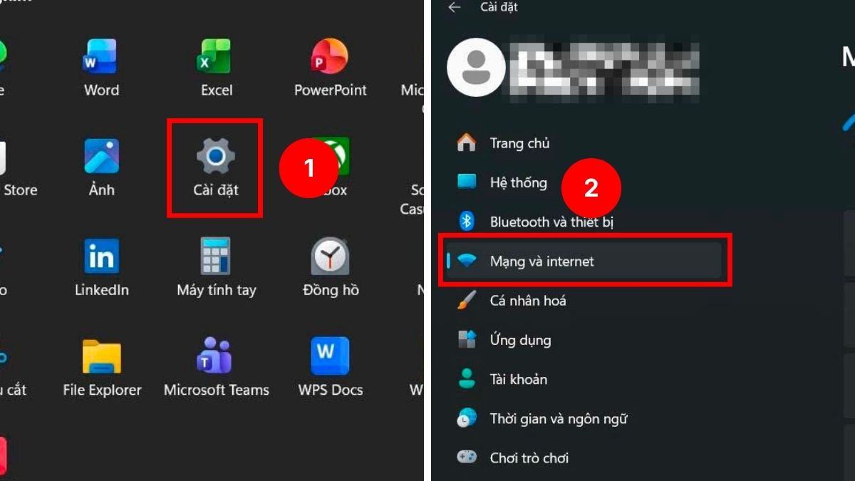 Reset lại mạng trên Windows bước 1