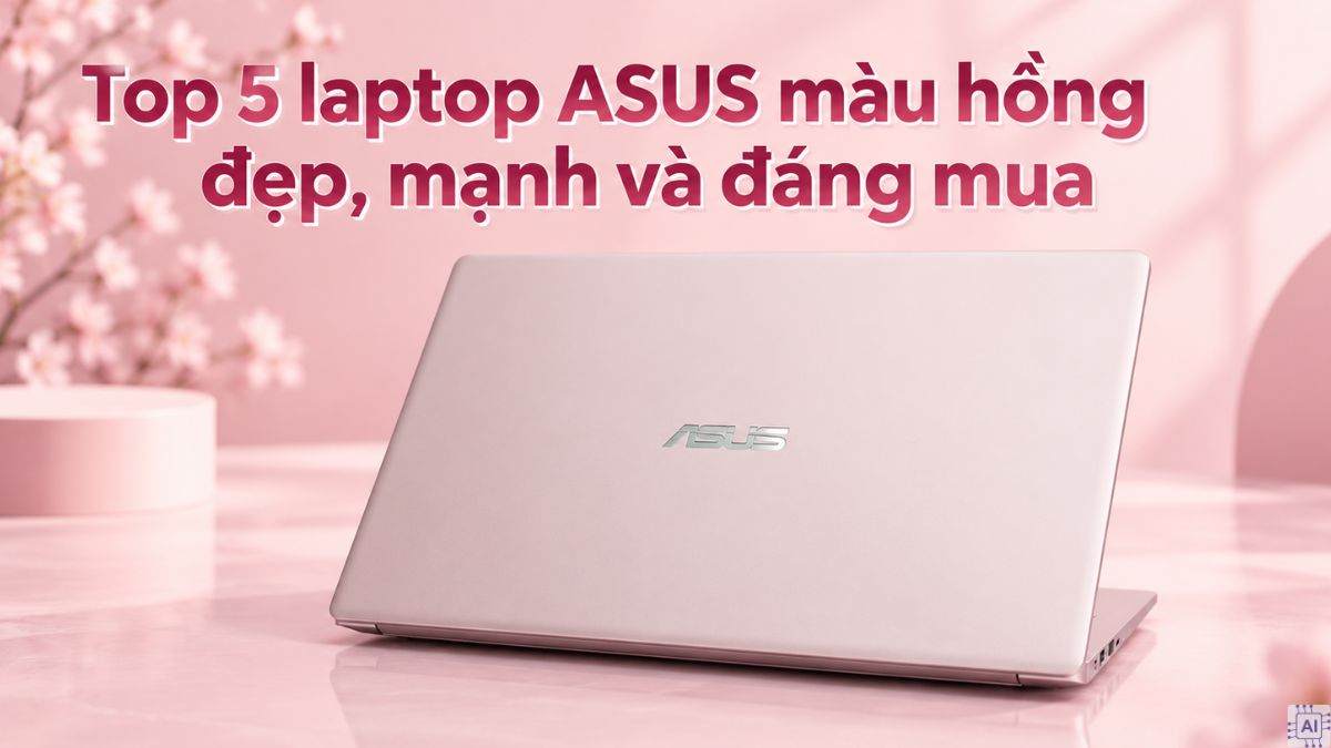 Top 5 laptop ASUS màu hồng đẹp, mạnh và đáng mua 2026