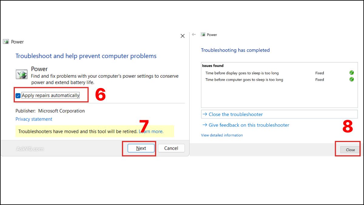 Chạy trình khắc phục sự cố nguồn điện Windows Troubleshoot bước 3