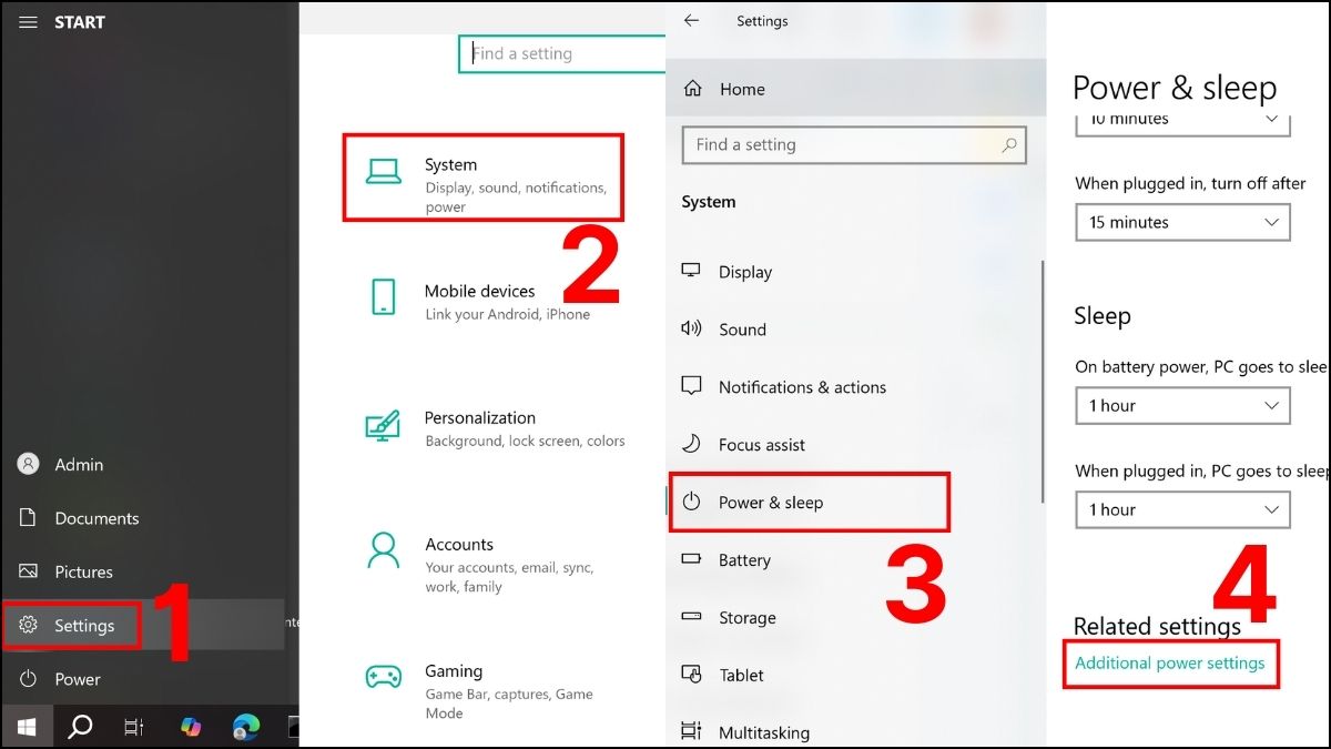 Thiết lập lại chế độ pin để hạn chế tình trạng laptop lag khi cắm sạc bước 1