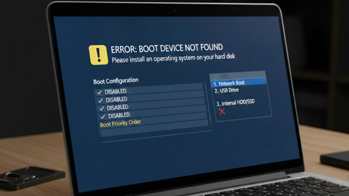 Lỗi BIOS hoặc cấu hình boot sai có thể khiến laptop Dell bị sập nguổn