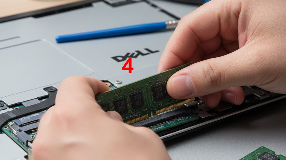 Vệ sinh RAM hoặc thay RAM mới để khắc phục tình trạng laptop bị treo logo khi mở máy bước 4