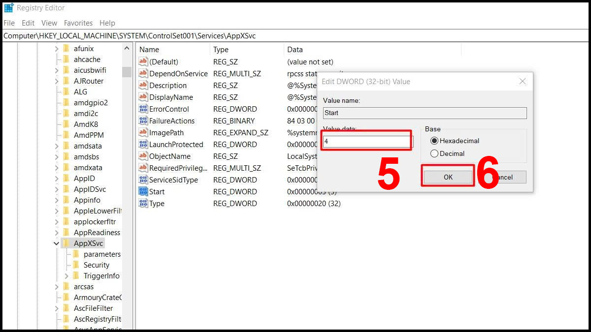 Tắt ApdXSvc hoặc các ứng dụng gây xung đột bước 4