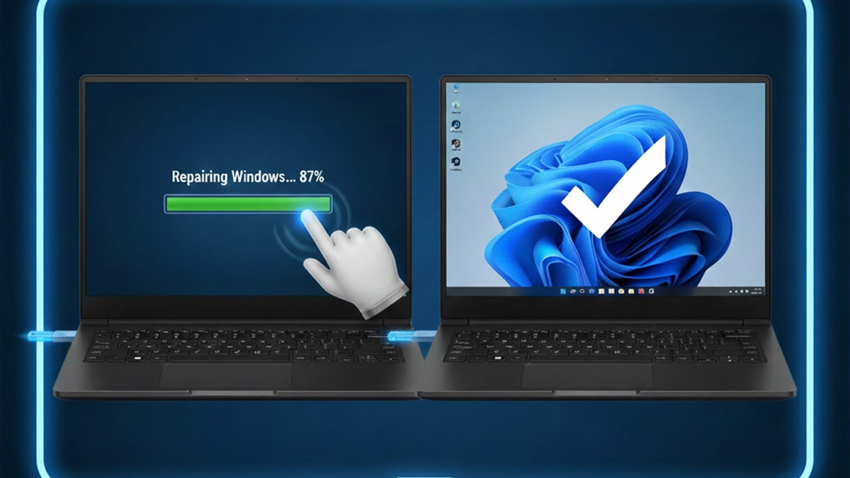 Cài lại hệ điều hành Windows nếu lỗi nặng tránh máy bị treo logo khi mở máy