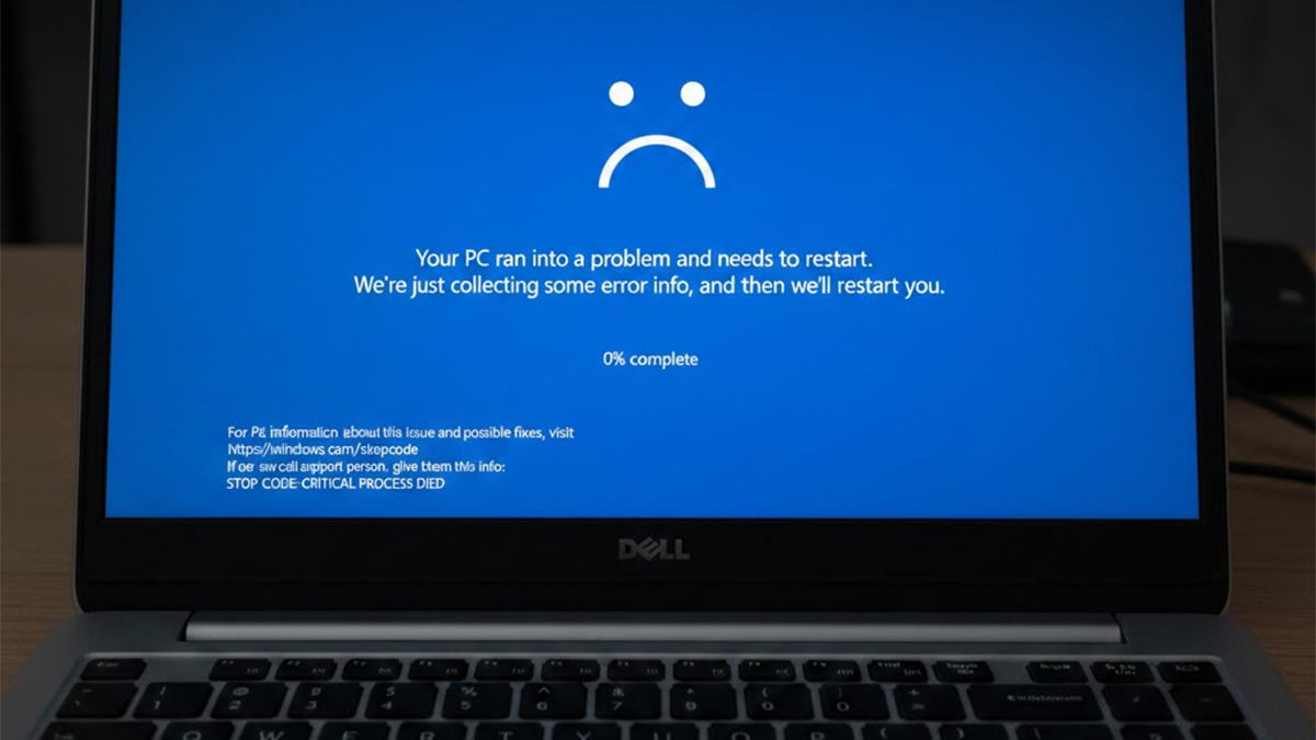 Laptop Dell bị treo logo khi mở máy có thể do lỗi hệ điều hành Windows