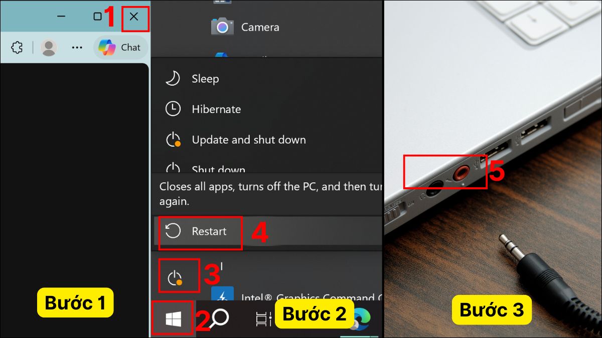 Cách khởi động lại laptop bước 1