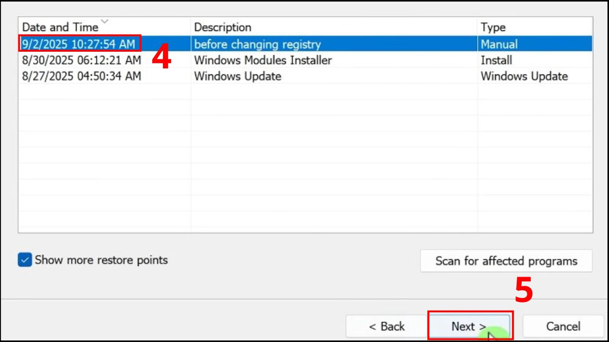 Đưa Win trở về phiên bản trước để khắc phục lỗi laptop Dell không vào được Win bước 3