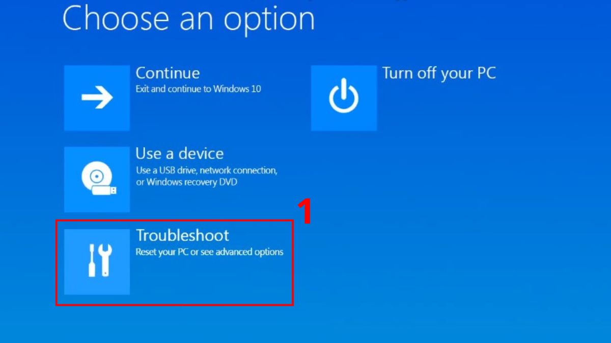 Đưa Win trở về phiên bản trước để khắc phục lỗi laptop Dell không vào được Win bước 1