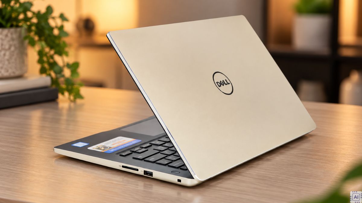 Laptop Dell màu vàng cho sinh viên