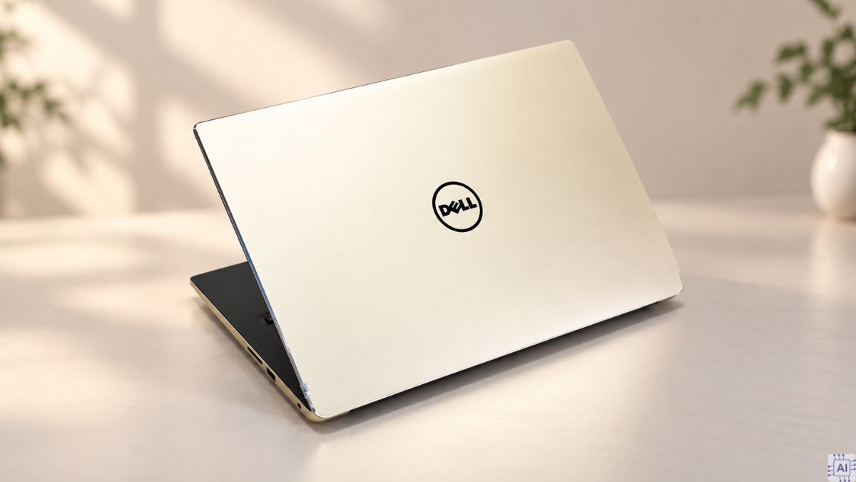 Laptop Dell màu vàng cho sáng tạo nội dung