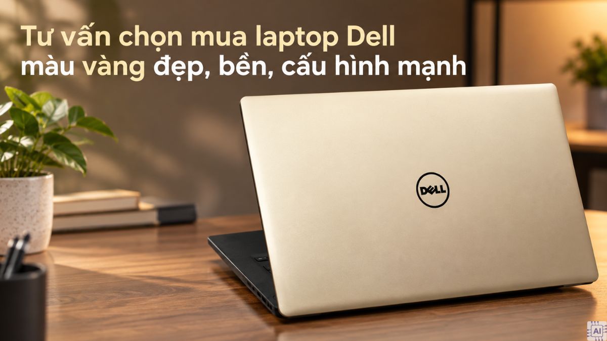 Tư vấn chọn mua laptop Dell màu vàng đẹp, bền, cấu hình mạnh