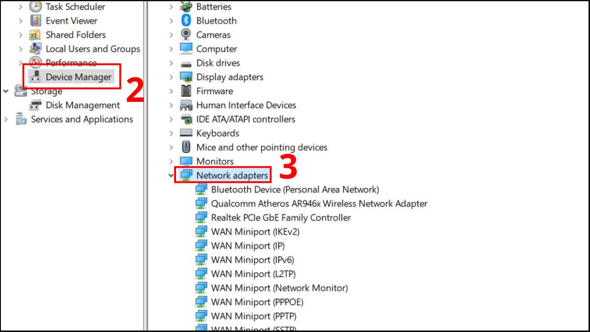 Cài đặt lại driver WiFi cho máy tính bước 2