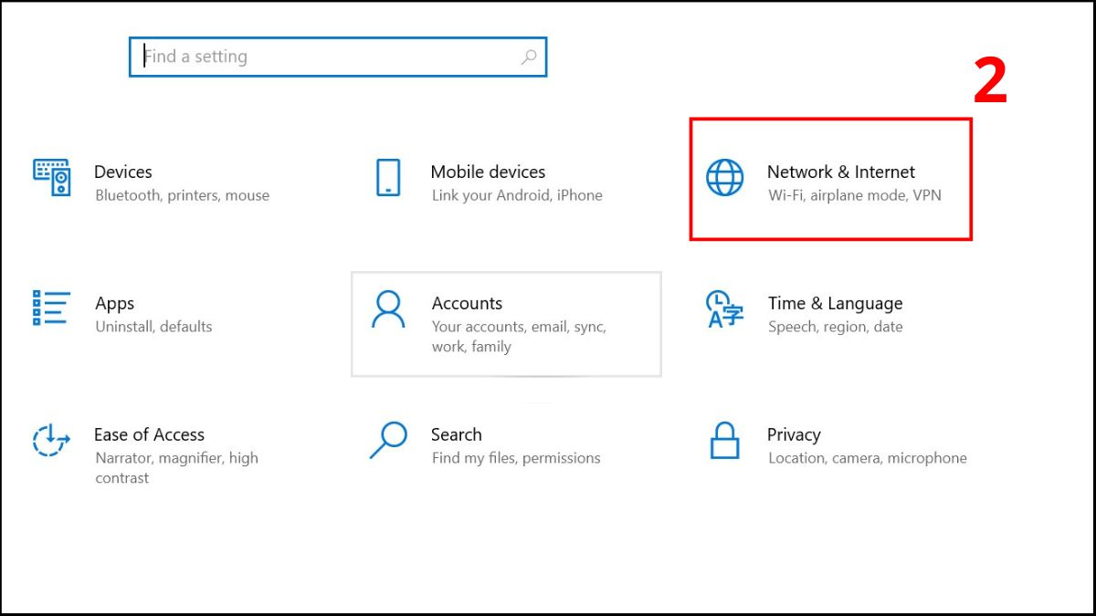 Tắt chế độ máy bay trên máy tính bước 2