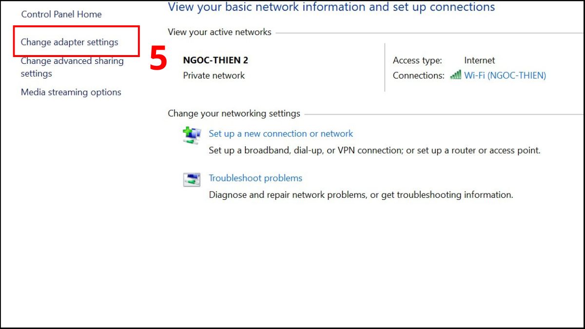Reset lại card mạng để khắc phục tình trạng laptop không hiển thị wifi bước 3