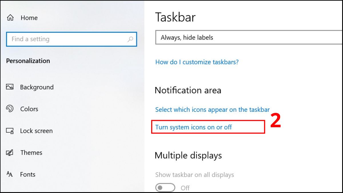 Bật biểu tượng WiFi trong Taskbar and Navigation trên máy tính bước 2