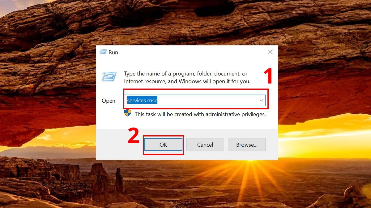 Khởi động lại Network Services bước 1