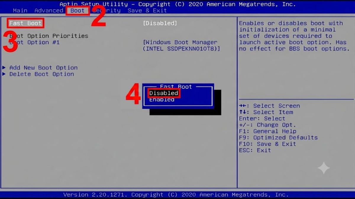 Sửa lỗi bằng BIOS bước 2