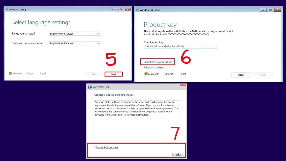 Cài đặt lại Windows (nếu phân vùng boot lỗi nặng) bước 3