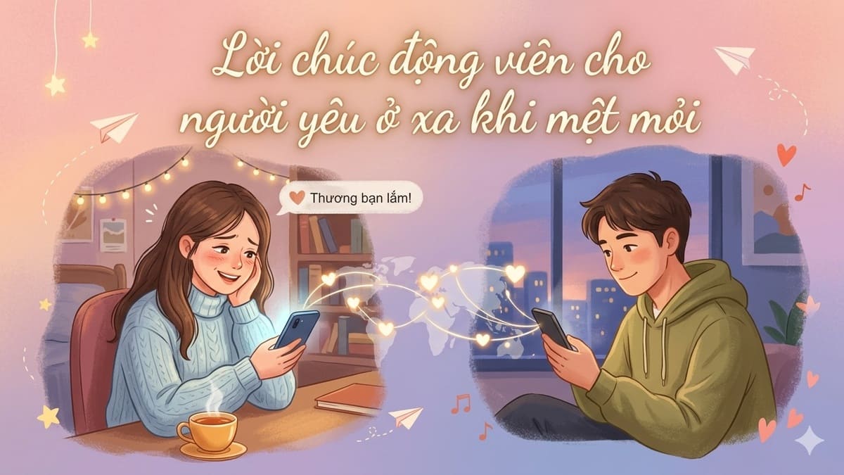 Những lời động viên người yêu ở xa khi mệt mỏi