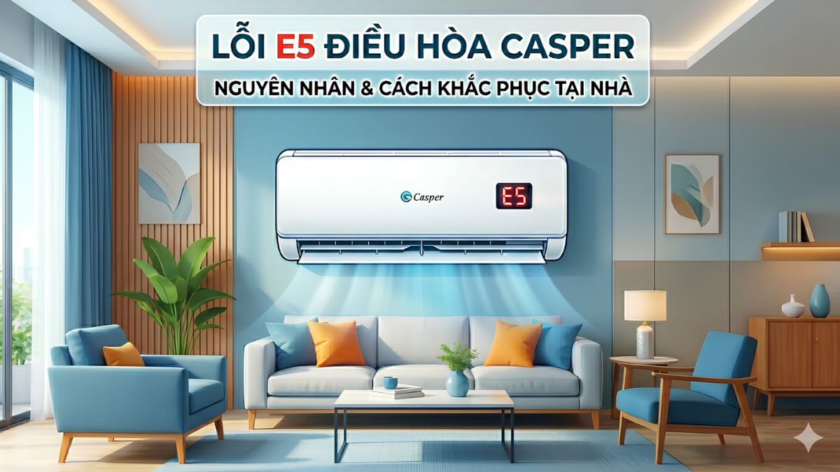 Lỗi E5 điều hòa Casper: Nguyên nhân và cách khắc phục tại nhà