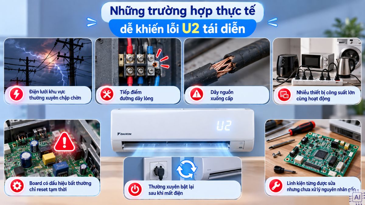 Những trường hợp thực tế dễ khiến lỗi U2 tái diễn
