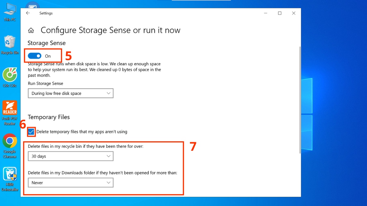 Sửa lỗi Win 10 bị đầy ổ đĩa bước 3