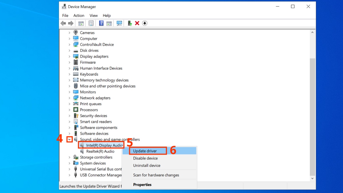Cách Update Driver bước 2