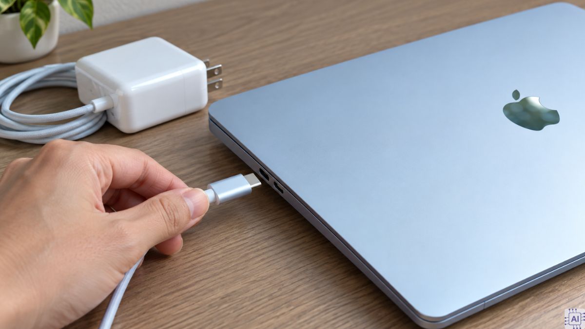 Tắt MacBook và rút nguồn điện, cáp cùng phụ kiện