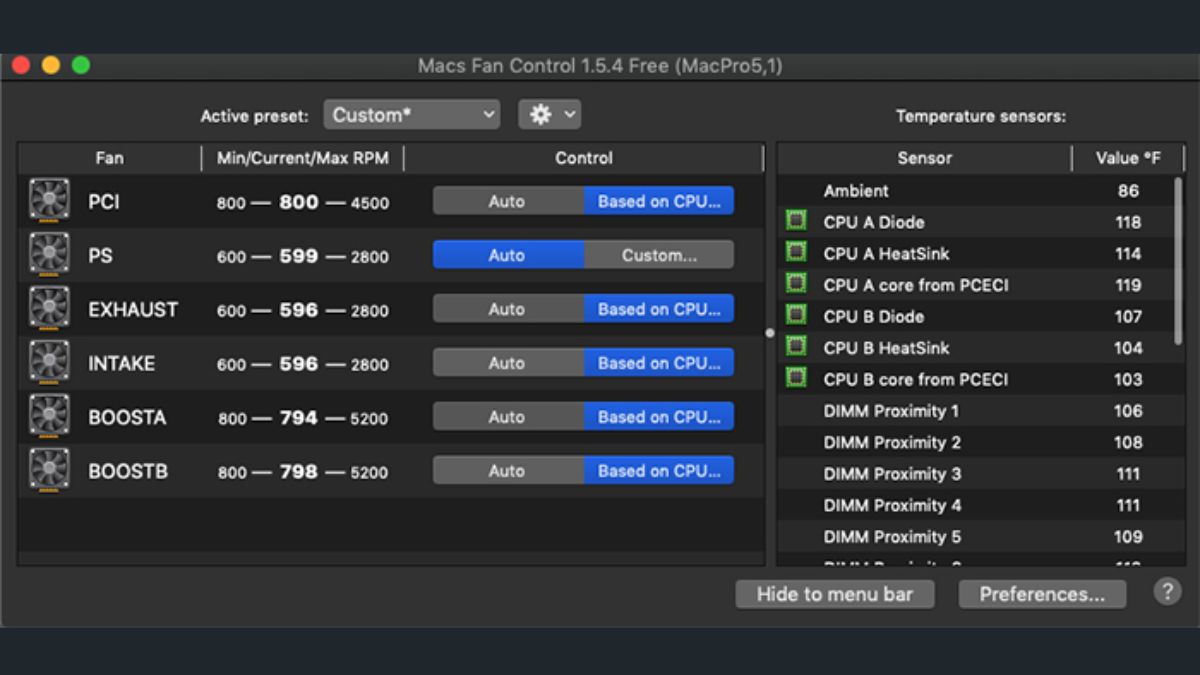 Cách sử dụng Macs Fan Control chi tiết