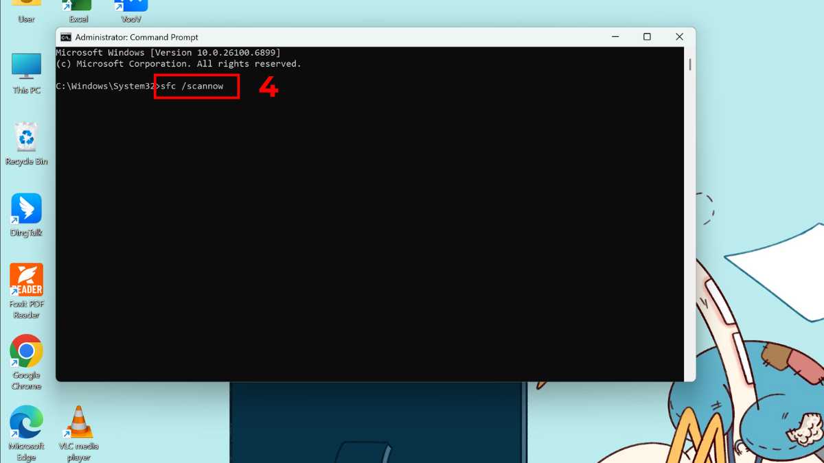 Sử dụng Command Prompt để sửa lỗi hệ thống bước 2