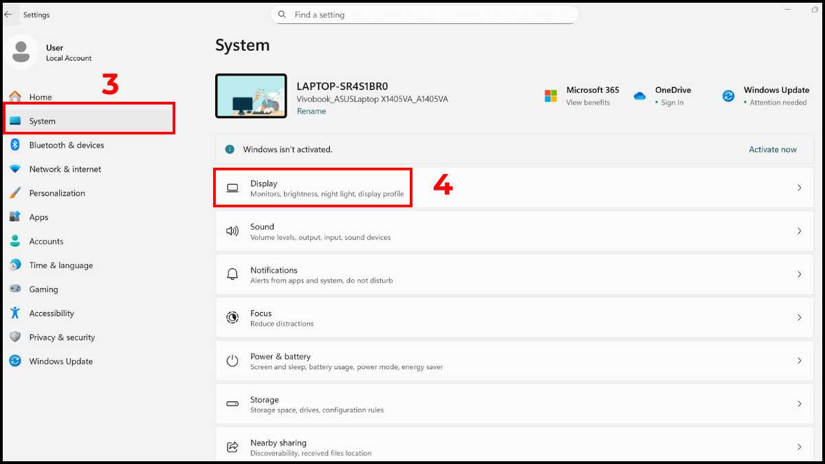 Khôi phục lại độ phân giải cho laptop bước 2
