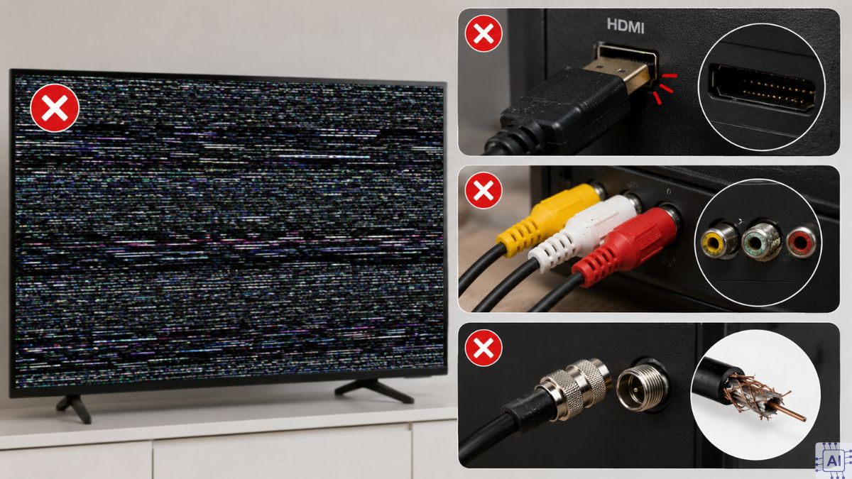 Màn hình bị nhiễu bởi các dây cáp