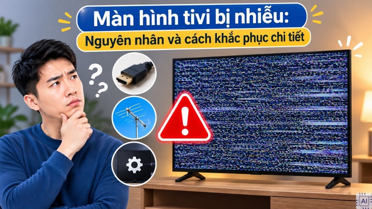 Màn hình tivi bị nhiễu: Nguyên nhân và cách khắc phục chi tiết