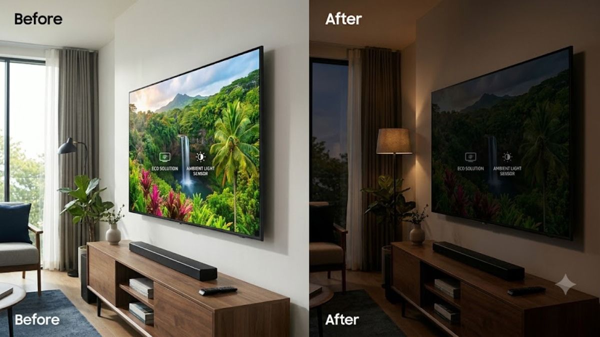 Chế độ tiết kiệm điện hoặc cảm biến ánh sáng đang được bật