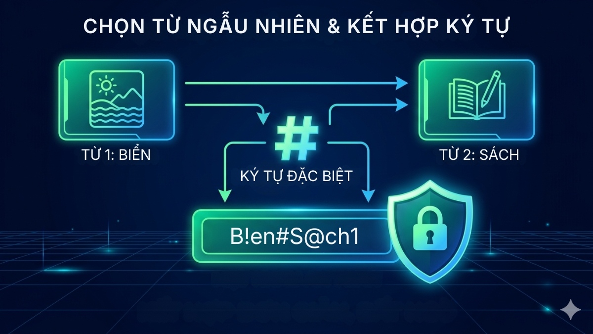 Phương pháp chọn từ ngẫu nhiên và kết hợp ký tự