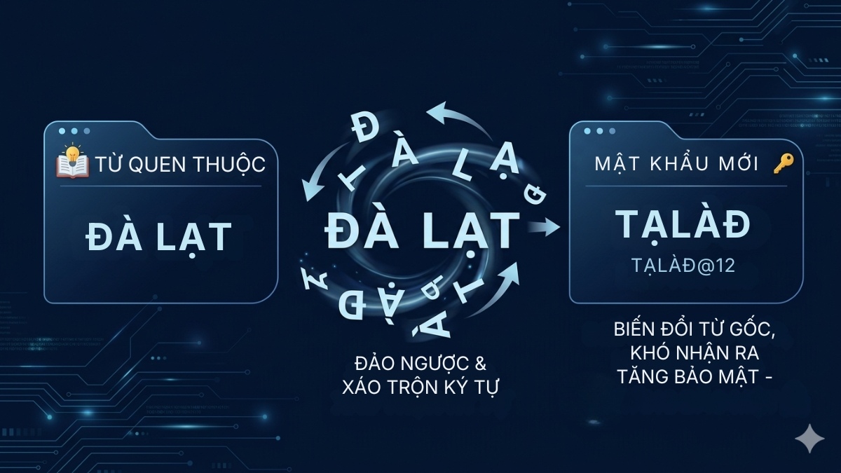 Hoán đổi vị trí các ký tự trong từ quen thuộc