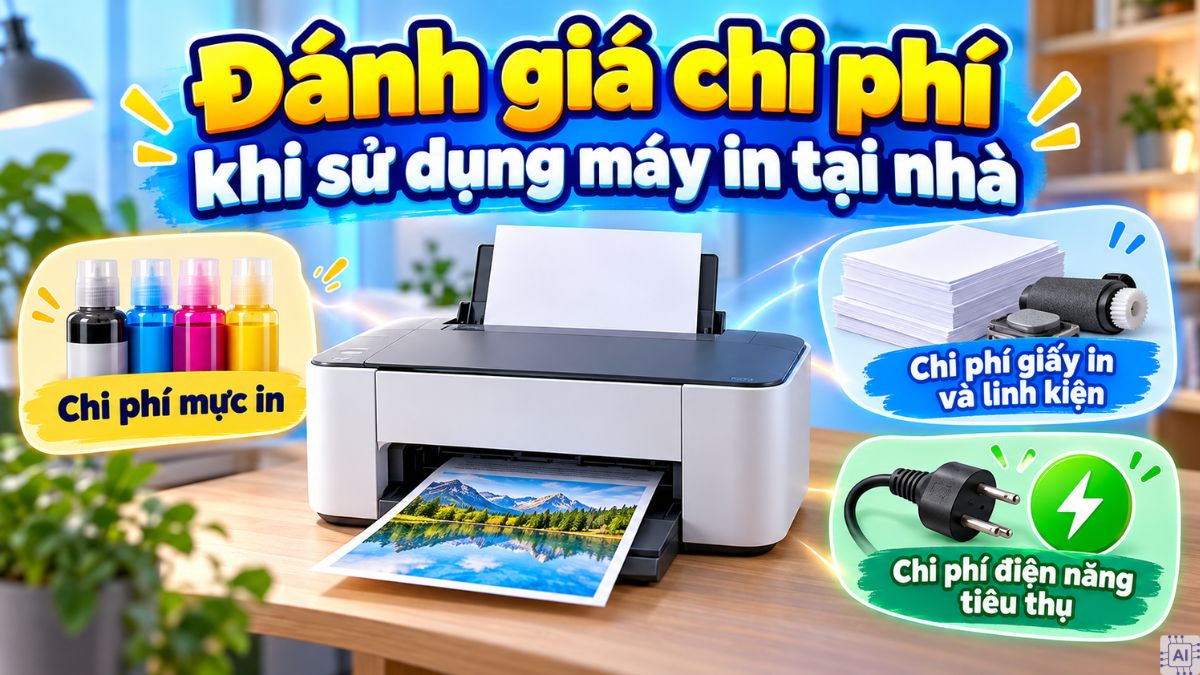 Đánh giá chi phí khi sử dụng máy in tại nhà