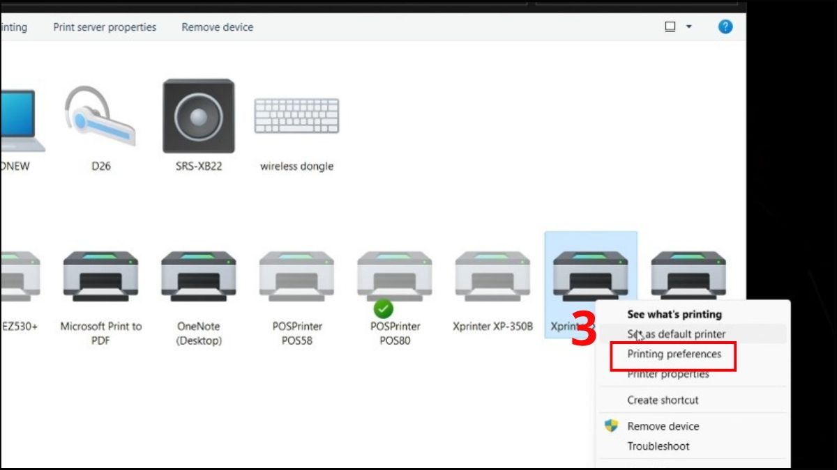 Điều chỉnh lại thông số nhiệt độ in bước 3