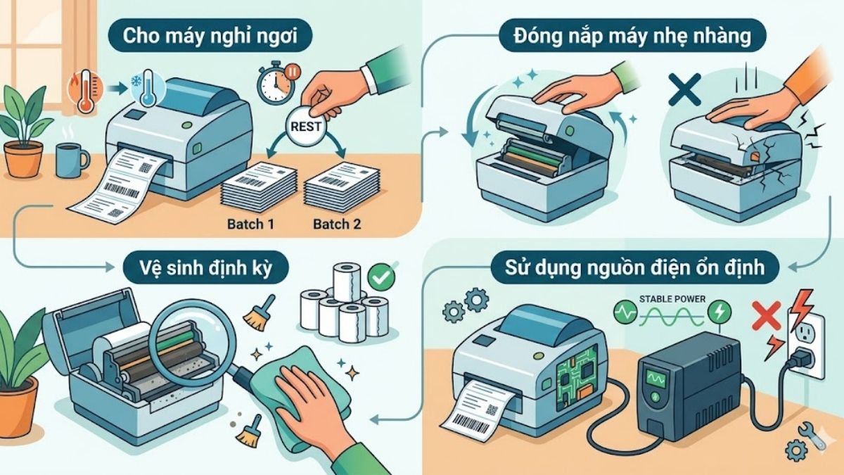 Mẹo sử dụng máy in nhiệt giúp hạn chế lỗi in mờ