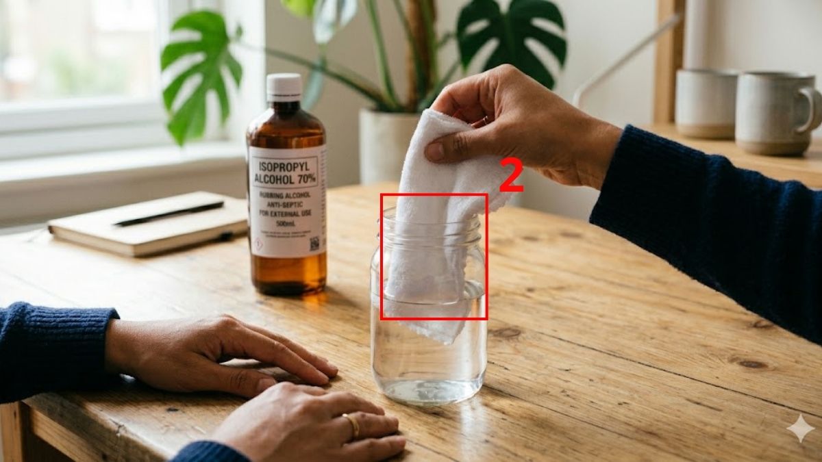 Vệ sinh đầu in nhiệt và trục cao su bước 2