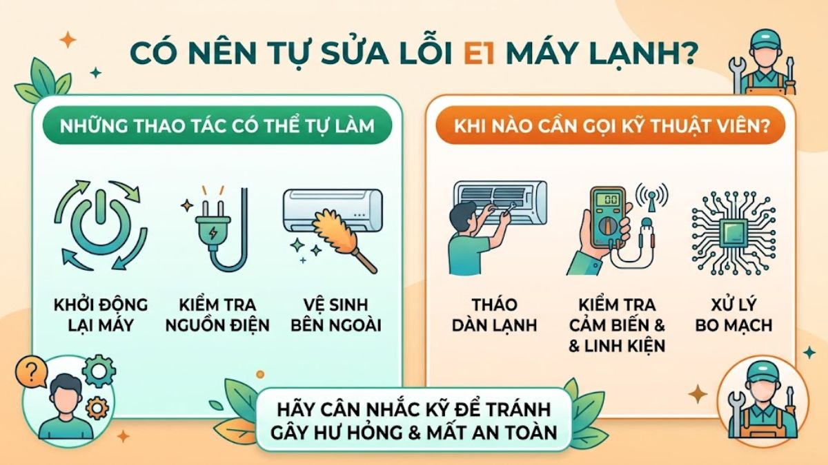 Có nên tự sửa lỗi E1 tại nhà không