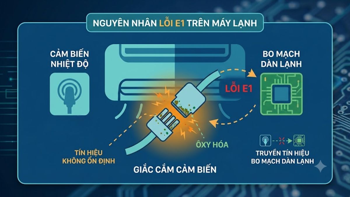 Giắc cắm cảm biến bị lỏng hoặc oxy hóa