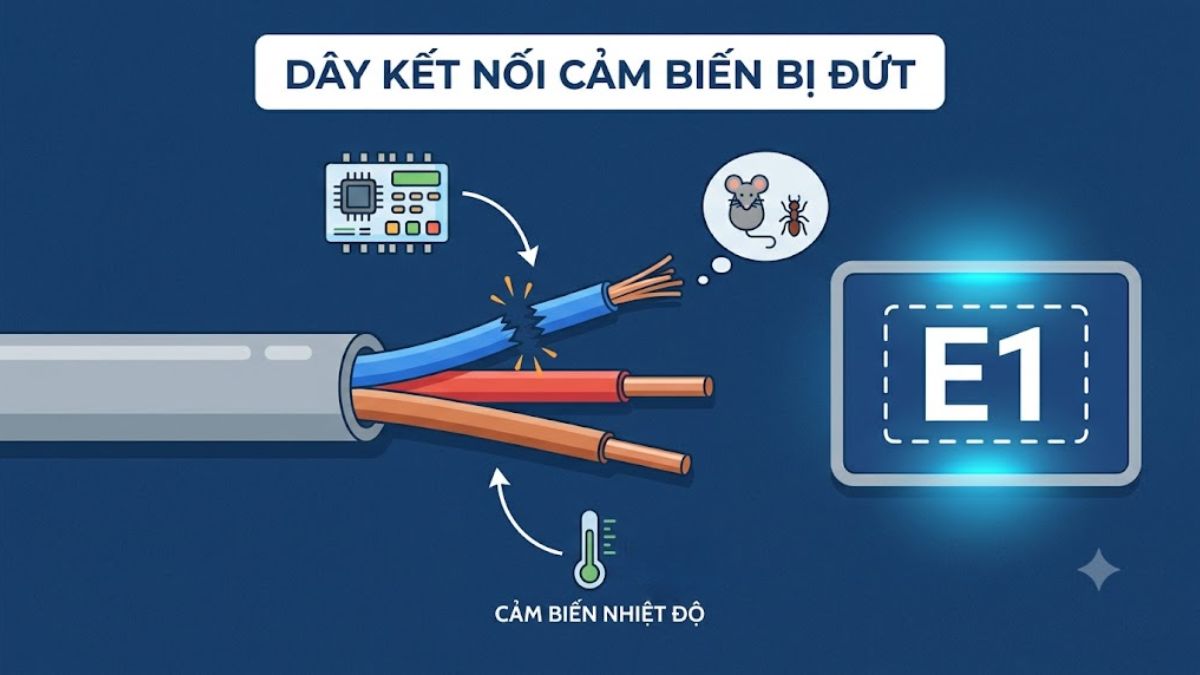 Dây kết nối cảm biến bị đứt