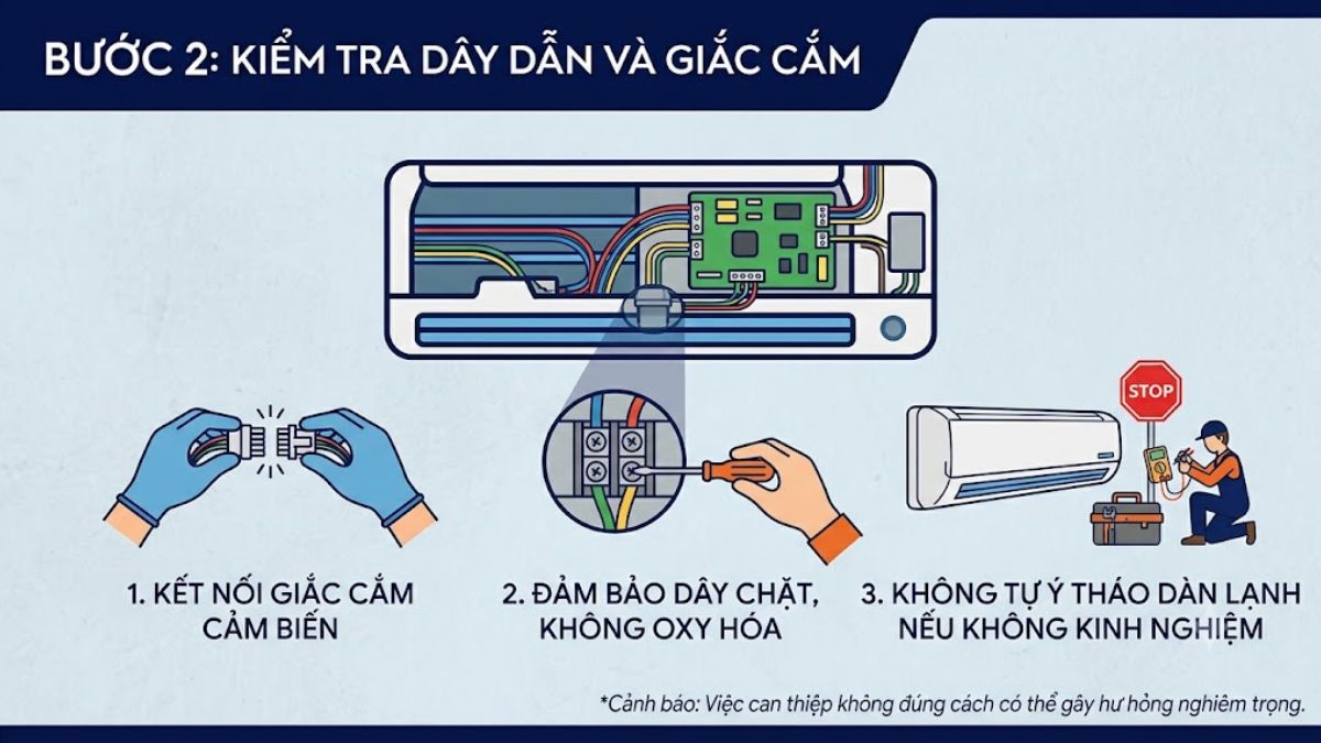 Kiểm tra dây dẫn và giắc cắm