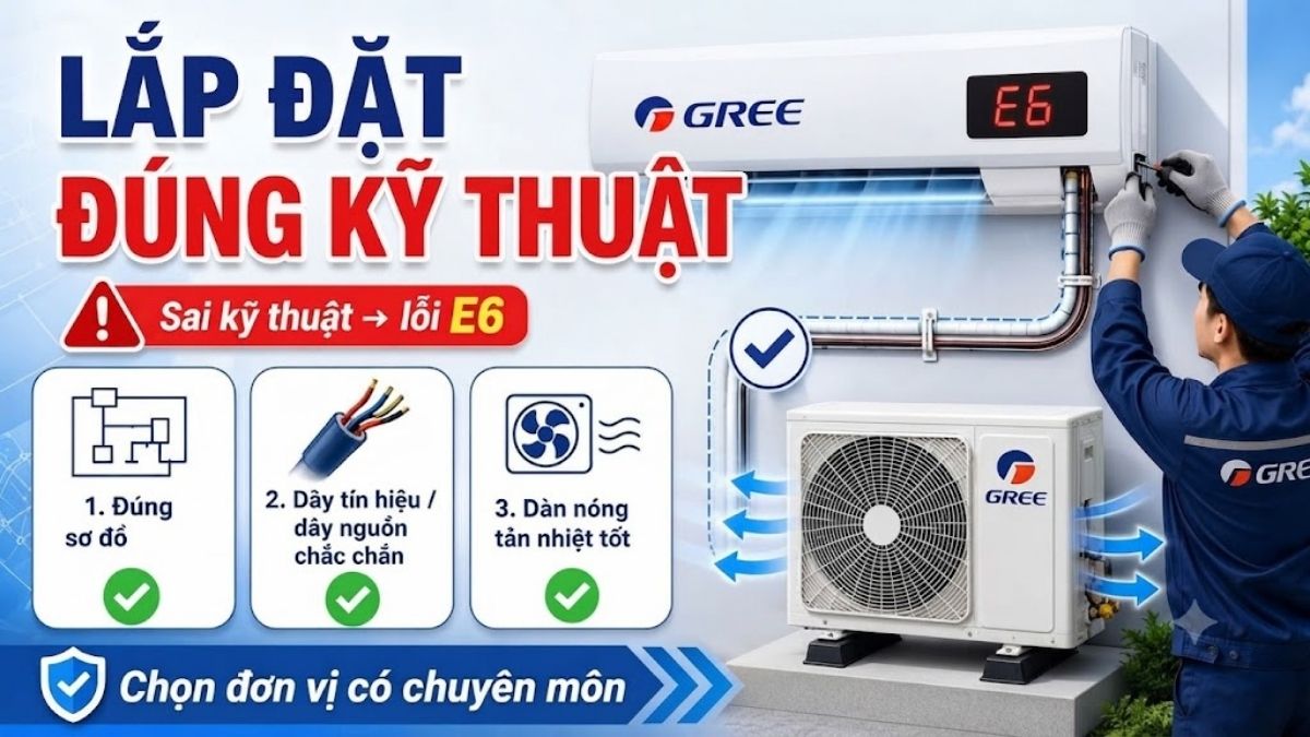 Lắp đặt đúng kỹ thuật