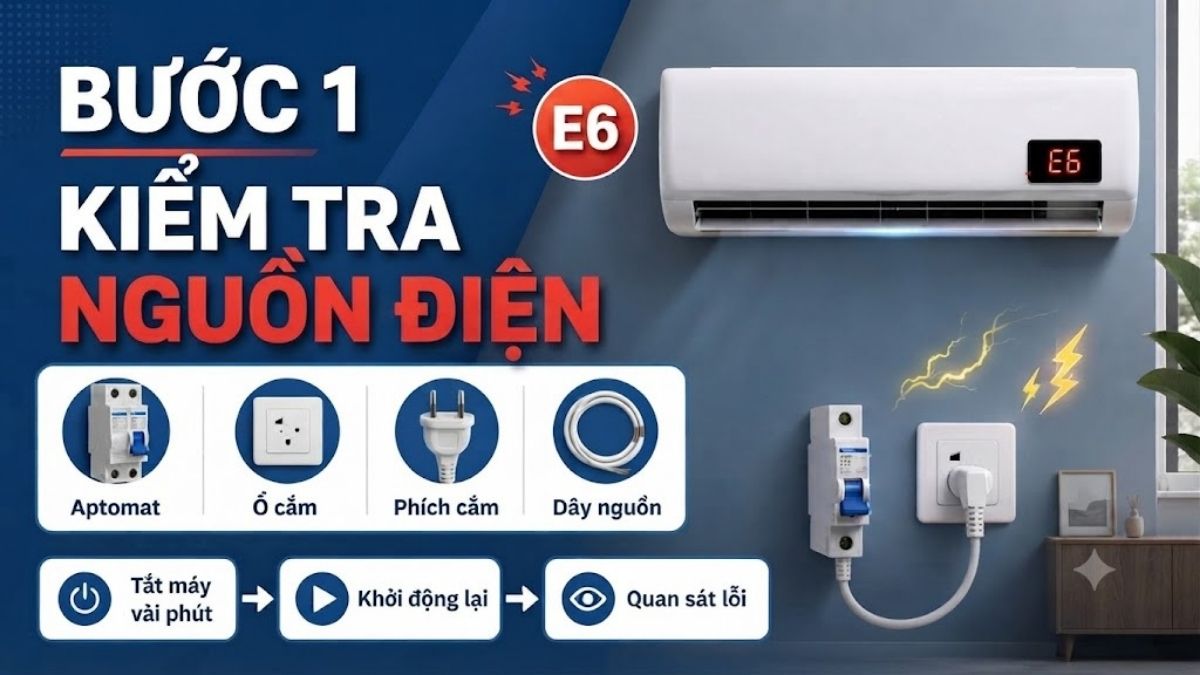 Kiểm tra nguồn điện của máy lạnh Gree